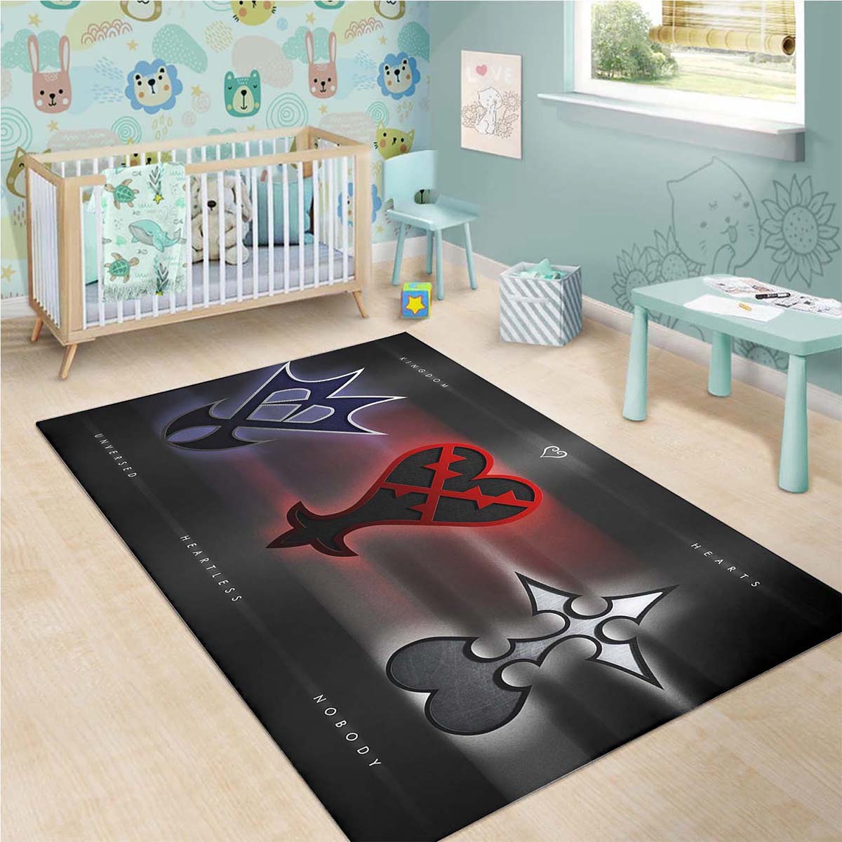Kingdom Hearts Logo Gaming Teppich 3