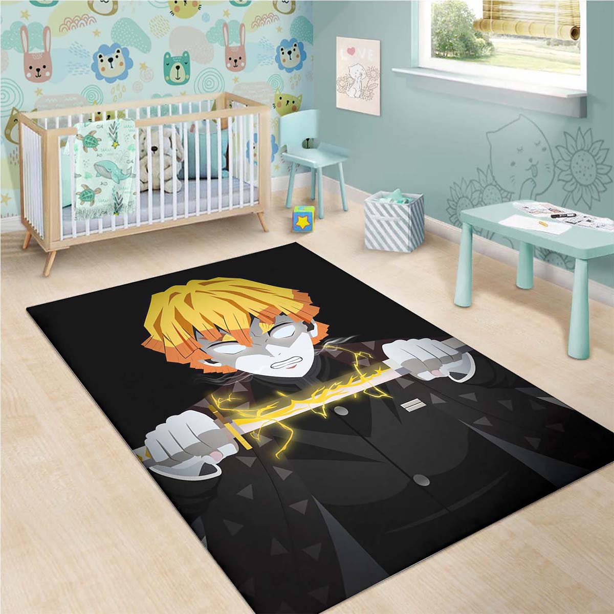 Lightning Zenitsu Agatsuma Demon Slayer 2 Teppich 3