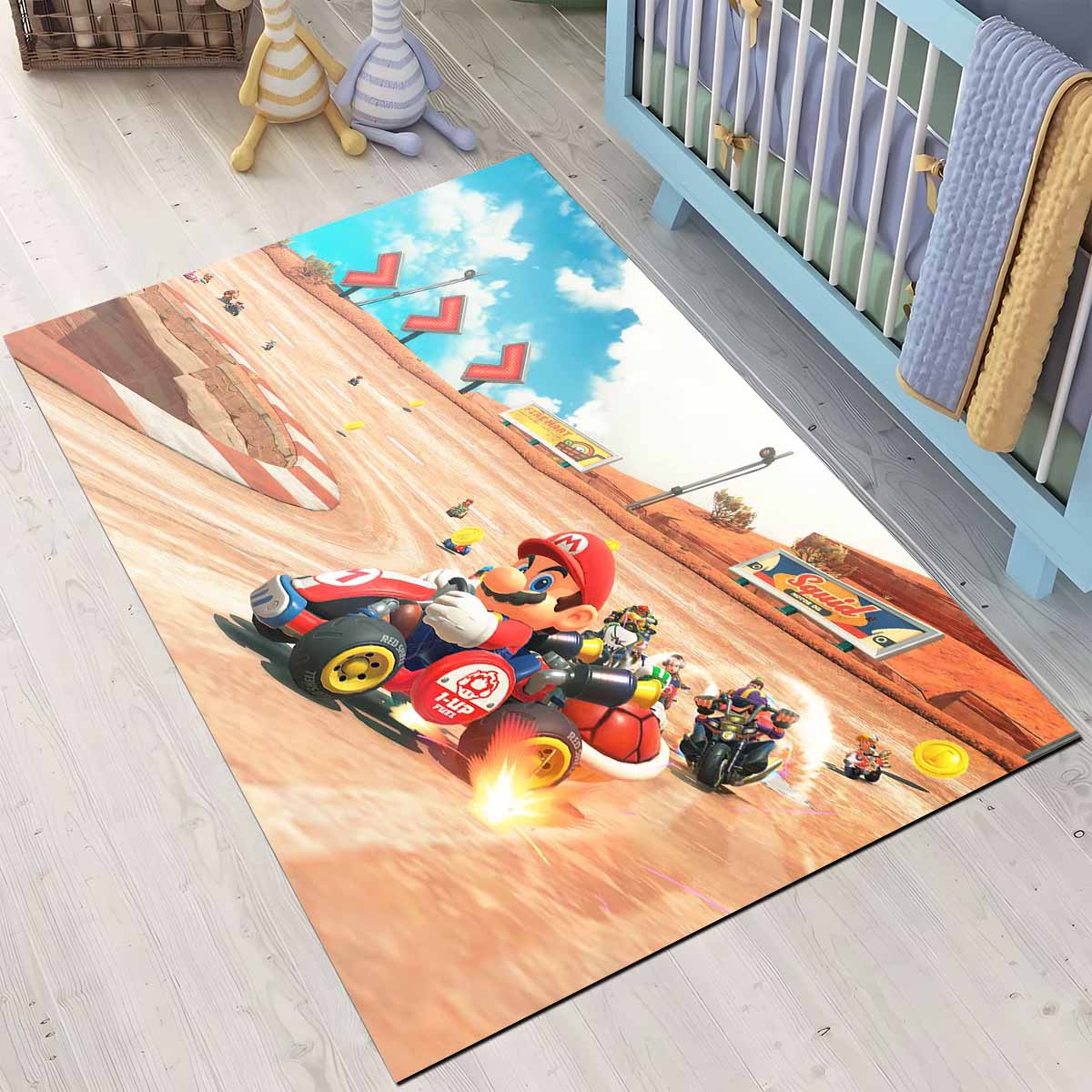 Mario In Mario Kart Welt 3 Teppich 3