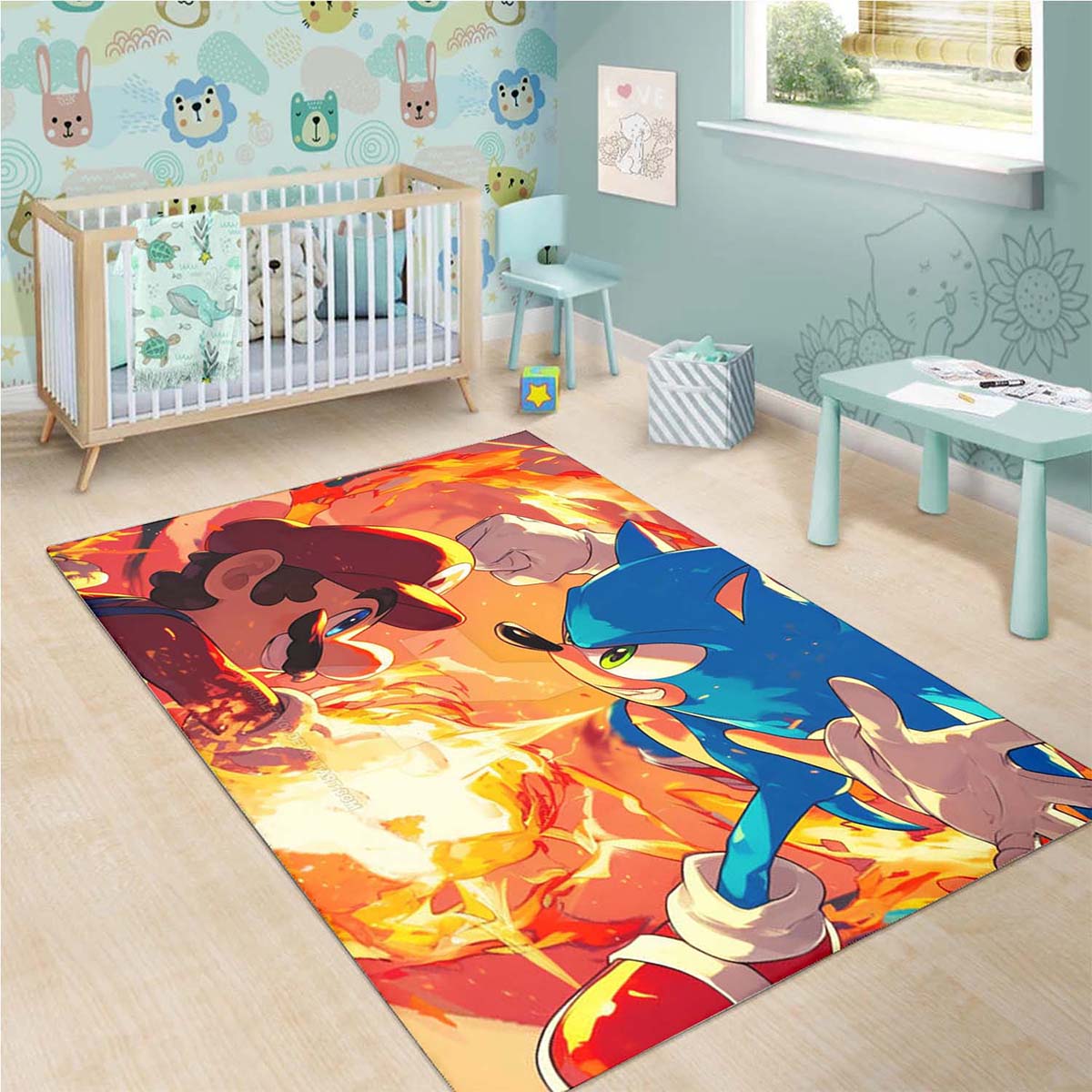 Mario Vs Sonic Teppich 3