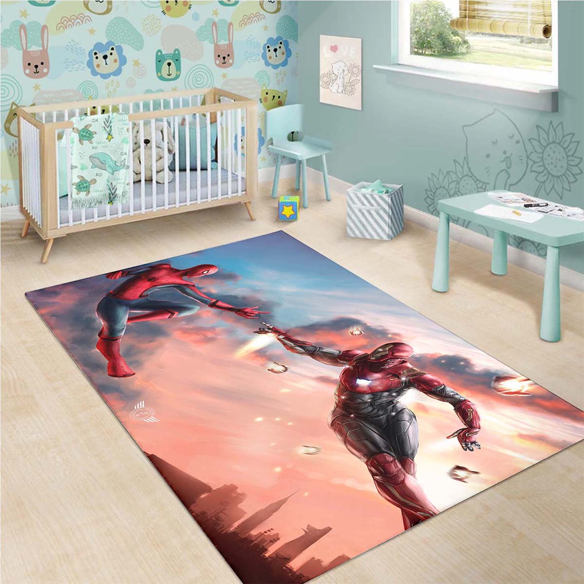 Marvel Spiderman Iron Man Teppich 3