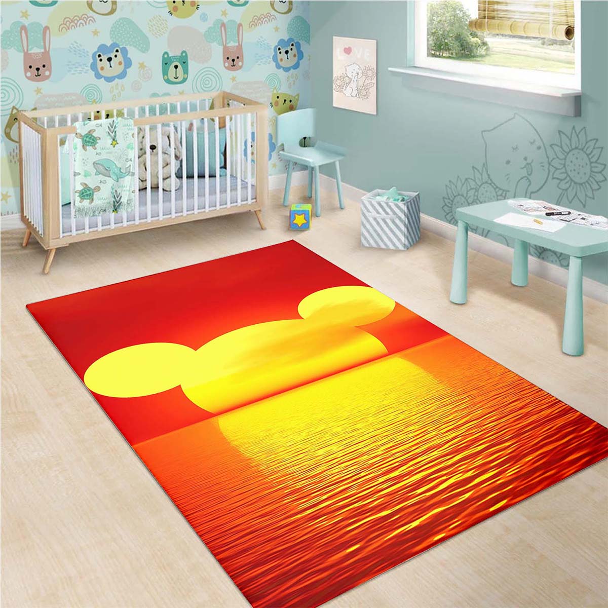 Mickey Mouse As The Sun Teppich 3