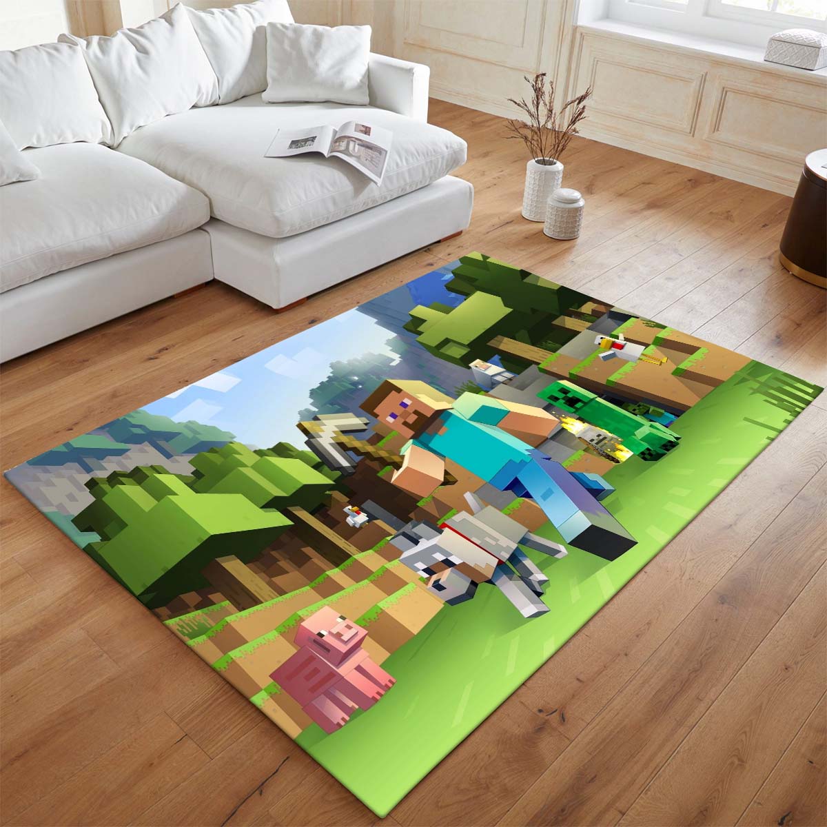 Minecraft Alle Charaktere Steve und Creeper Teppich - TOK 2