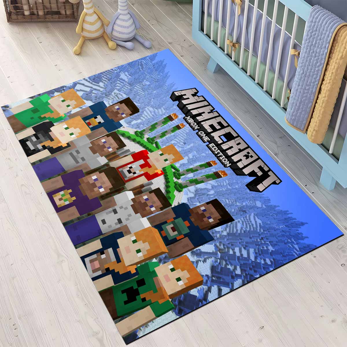 Minecraft Alle Charaktere Freunde Im Spiel Teppich 3