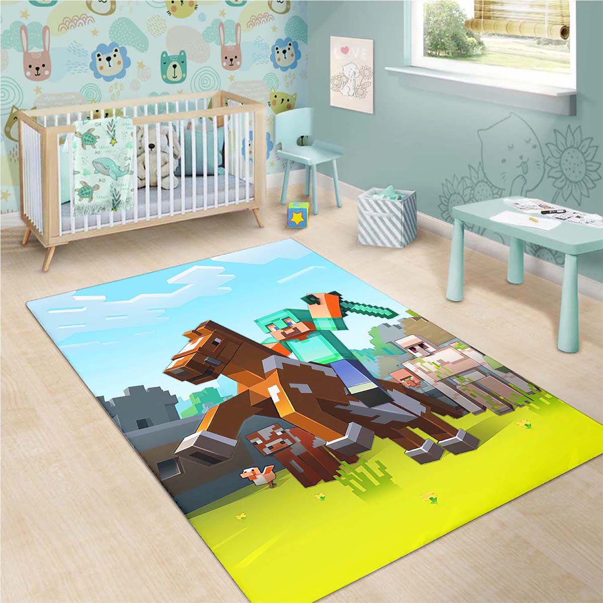Minecraft Bedroom Teppich 3