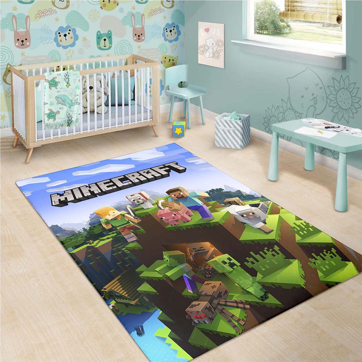 Minecraft De01 Charaktere Teppich 3