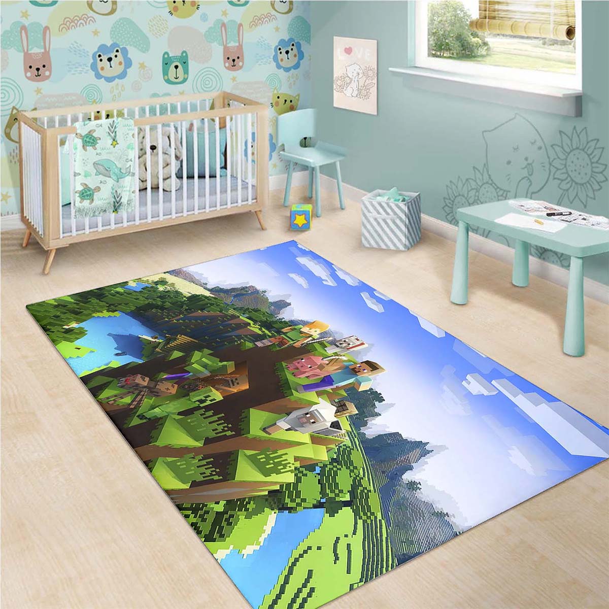 Minecraft Wohnzimmer Dekor M301011 Teppich 3