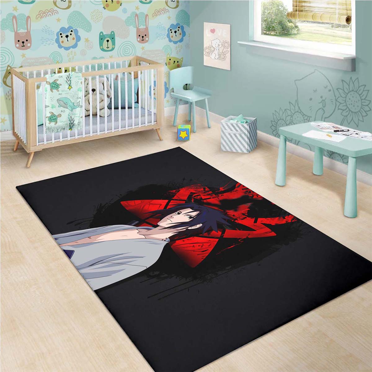Naruto Sasuke Mangekyou Sharingan Teppich 3