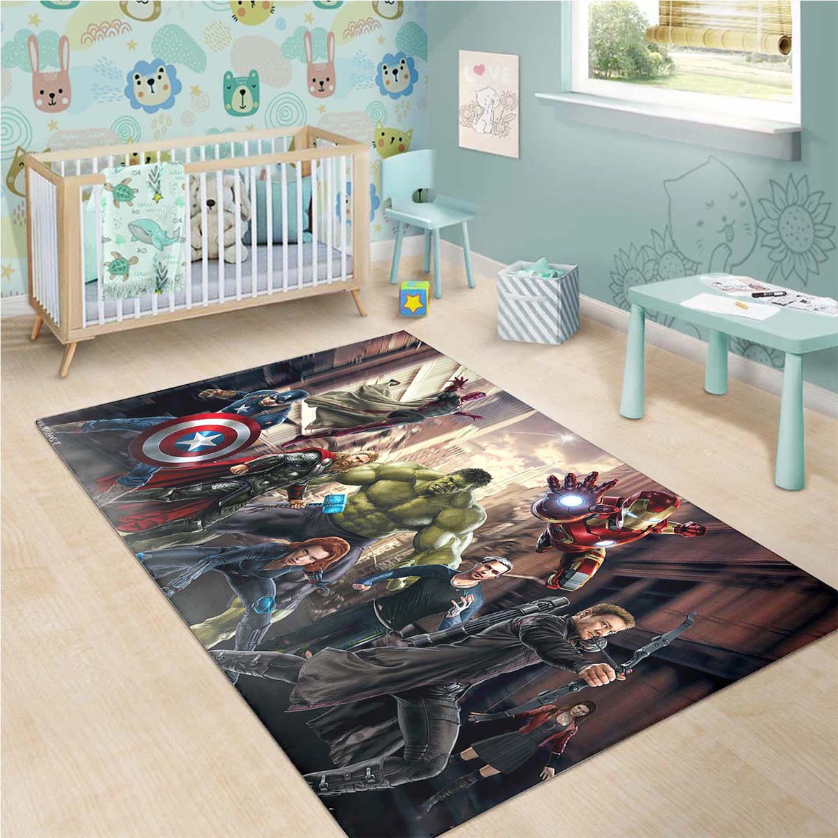 Rcher Hulk Iron Man Thor Teppich 3