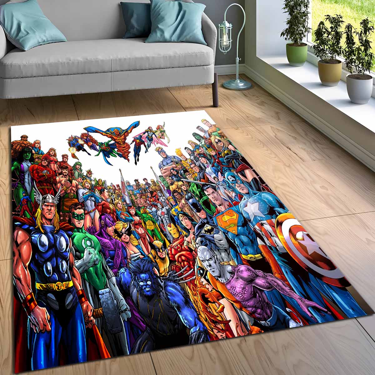 Superhelden Dc Und Marvel Teppich 3
