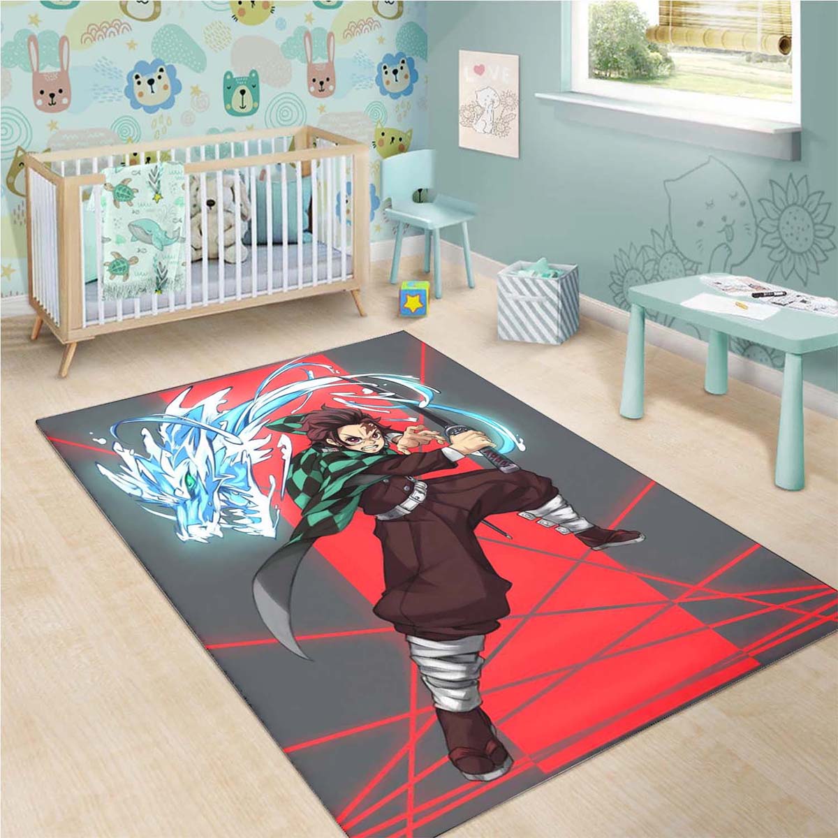 Tanjiro Water Breathing Dragon 4 Teppich 3