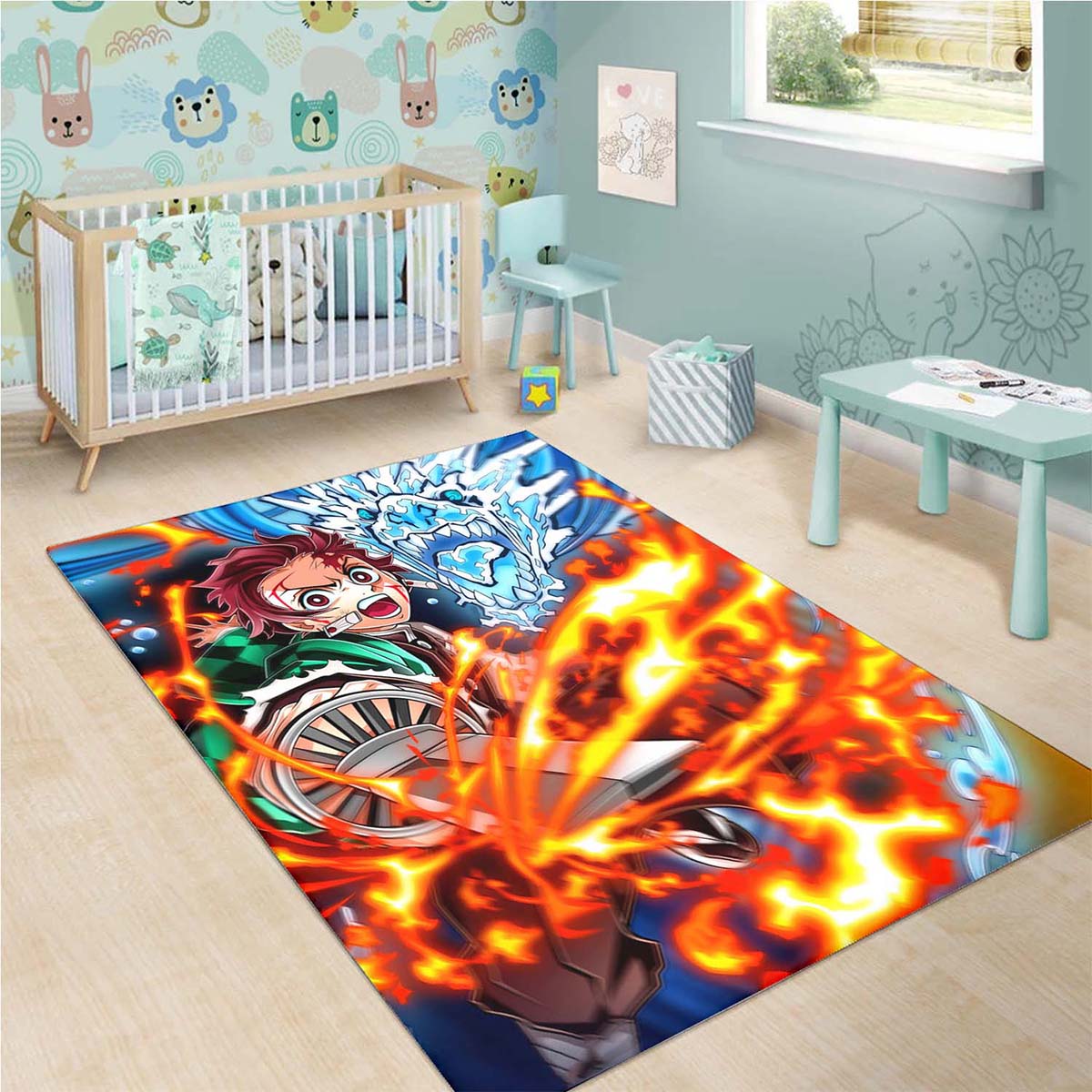 Tanjiro Water Breathing Dragon 6 Teppich 3