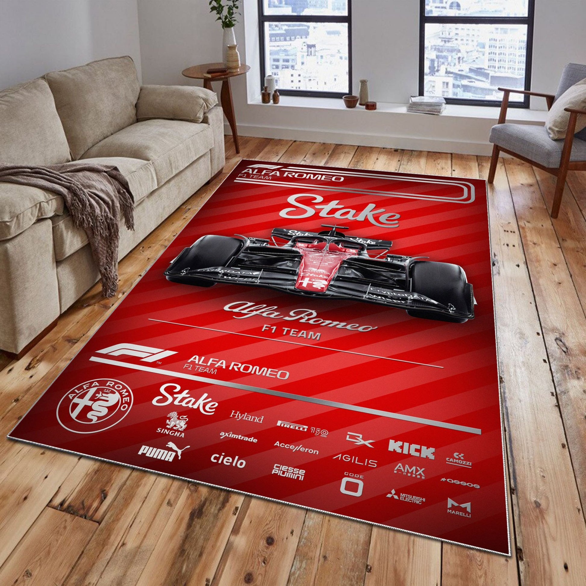 Alfa Romeo F1 Team Teppich - Teppich mit Automotiv-Motiv