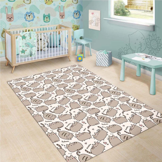 2020 Cute Pusheen Cat Pattern Teppich
