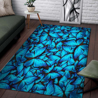 3d Blue Monarchs Sw0982 Teppich 2