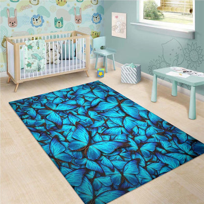 3d Blue Monarchs Sw0982 Teppich