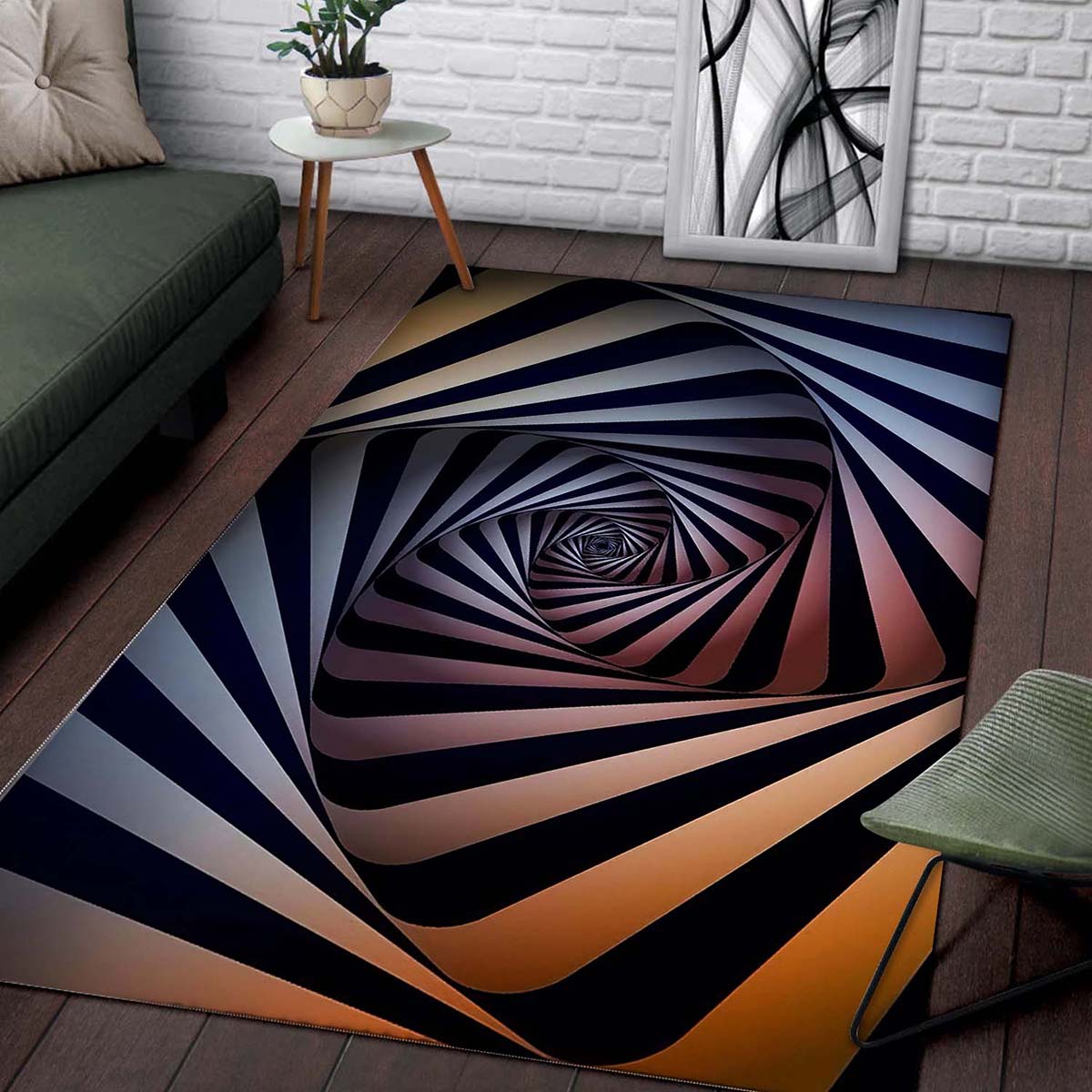 3d Geometric Design Teppich 2