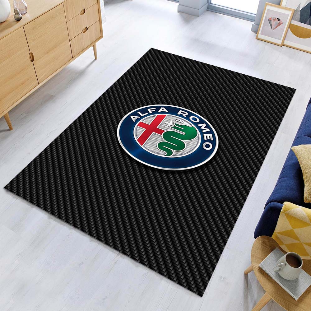 Alfa Romeo Metal Style Teppich - Teppich mit Automotiv-Motiv