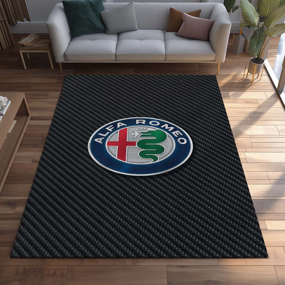 Alfa Romeo Metal Style Teppich - Teppich mit Automotiv-Motiv-2