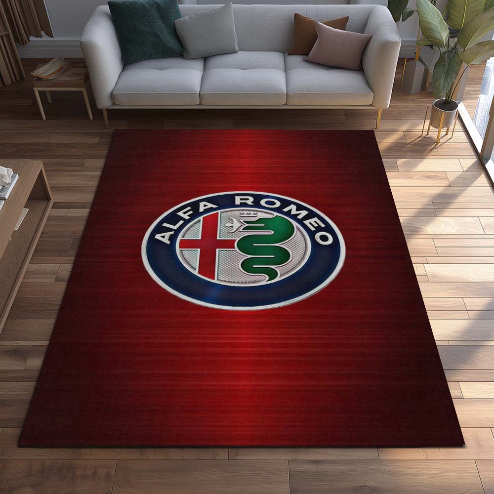 Alfa Romeo Red Background Teppich - Teppich mit Automotiv-Motiv-2