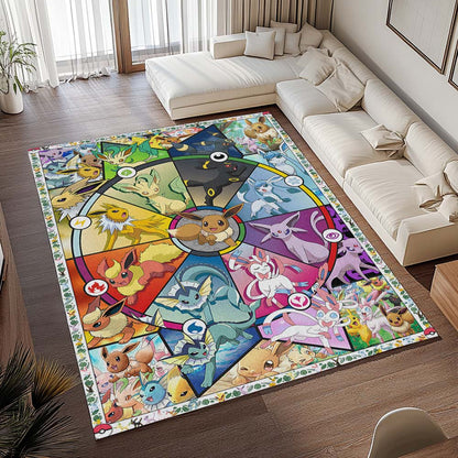 Alle Evoli-Entwicklungen Pokémon  - All Eevee Evolutions Pokemon 1003 Teppich - TOK 2
