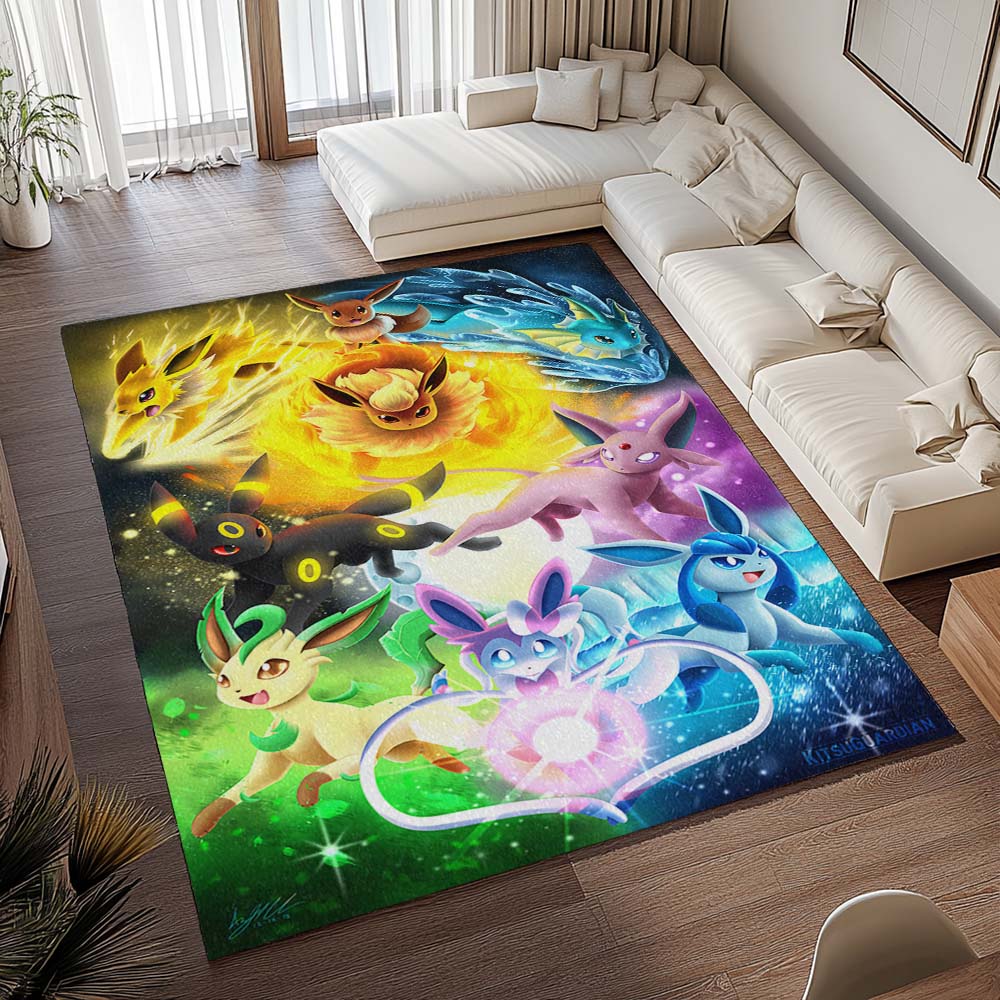 Alle Evoli-Entwicklungen Pokémon  - All Eevee Evolutions Pokemon 1004 Teppich - TOK 2
