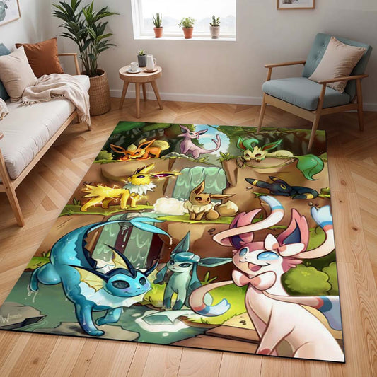 Alle Evoli-Entwicklungen Pokémon  - All Eevee Evolutions Pokemon 1007 Teppich - TOK