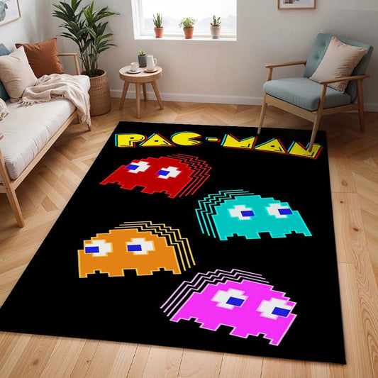 Alle Geister im Pacman-Spiel Teppich - TOK