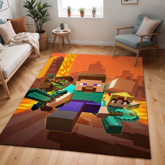 Alle Minecraft-Charaktere 02 Teppich - TOK