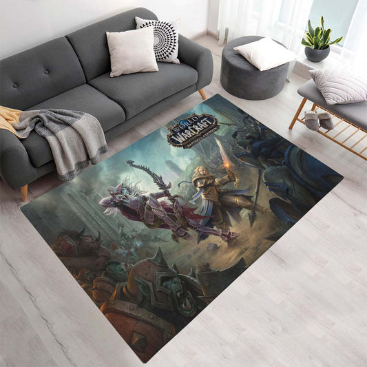 Anduin Wrynn Die Allianz Sylvanas Windläufer Horde World of Warcraft Schlacht um Azeroth Teppich - TOK