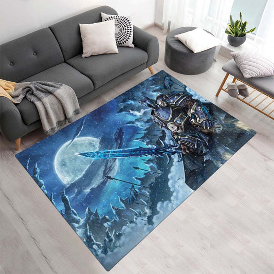 Arthas Menethil Der Lichkönig mit Frostgram World of Warcraft WOW Teppich - TOK