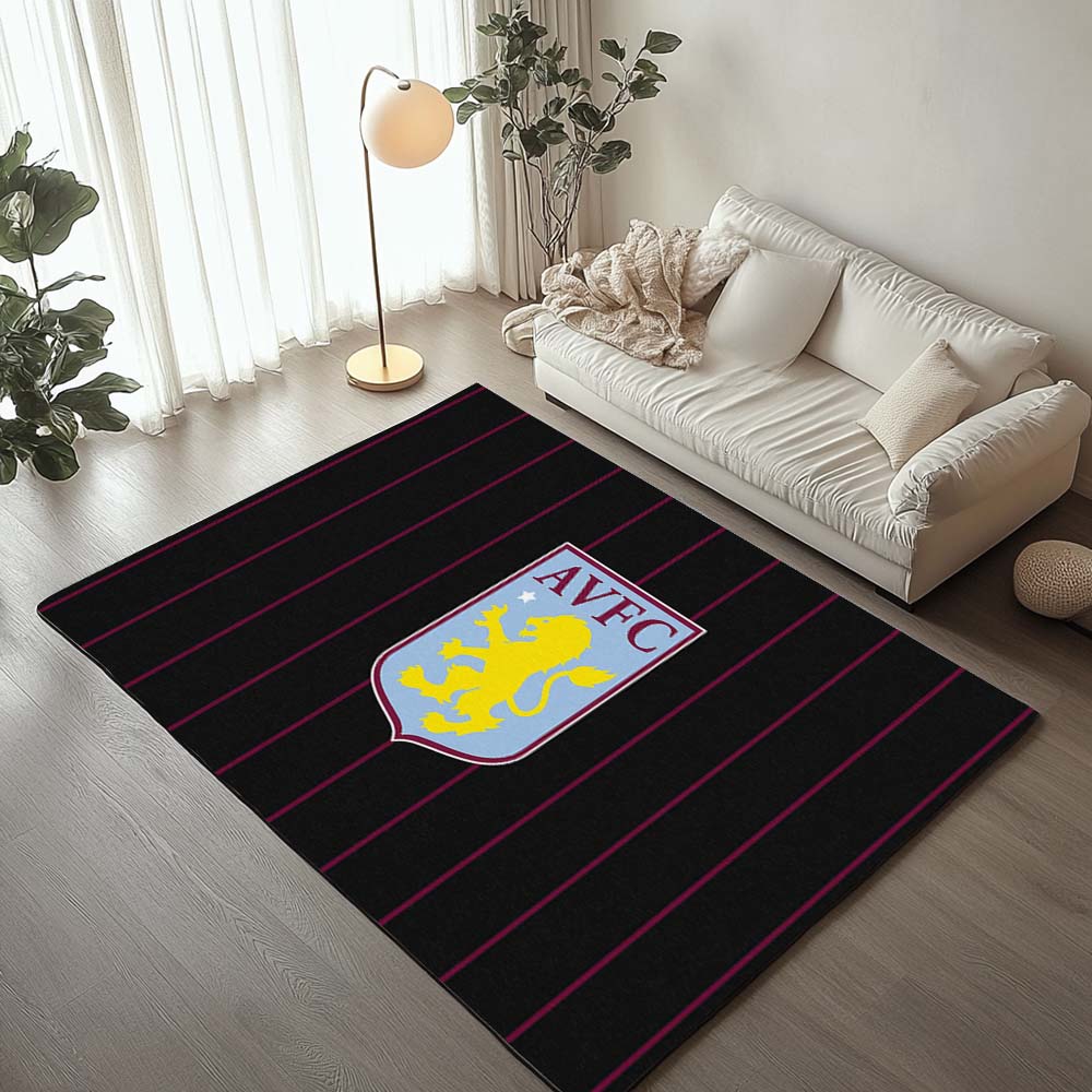Aston Villa FC 1874 Football Club Black Red Teppich