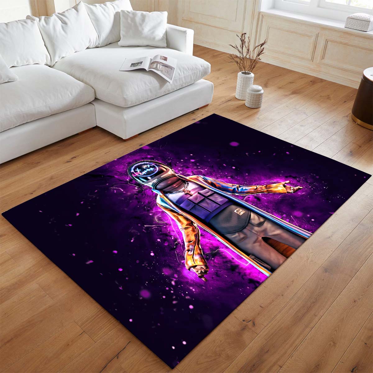 Astro Jack violett Neonlichter Fortnite-Skin Teppich - TOK 2