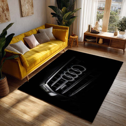 Audi Car Black Style Teppich - Teppich mit Automotiv-Motiv-2