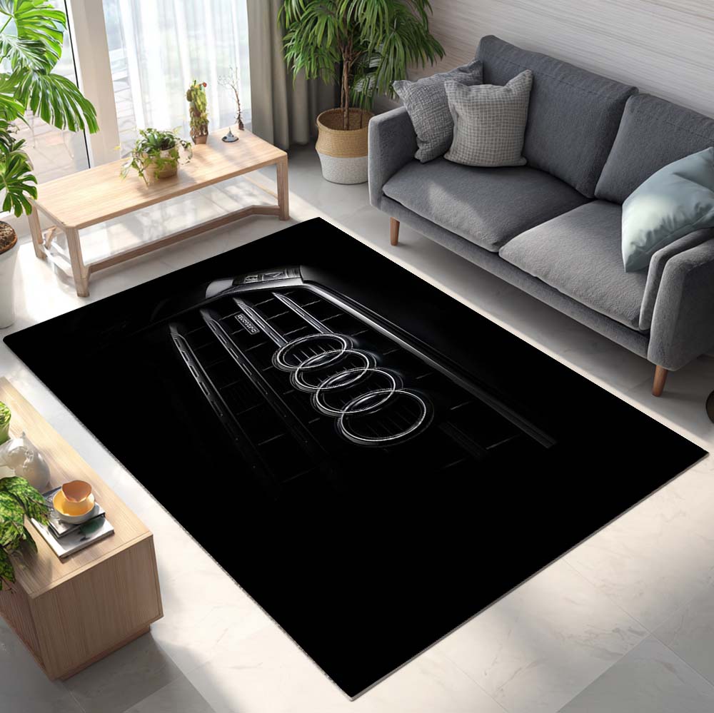 Audi Car Black Style Teppich - Teppich mit Automotiv-Motiv