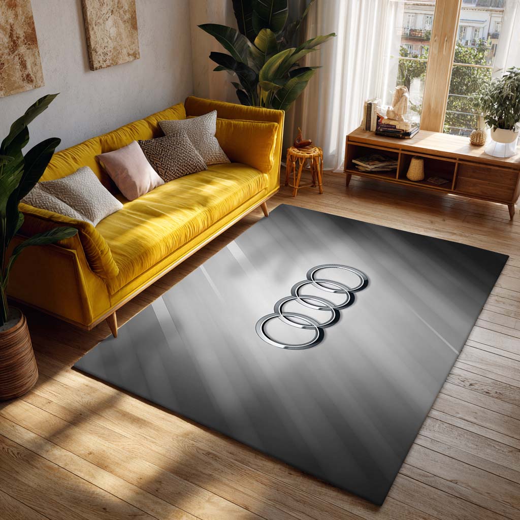 Audi Grey Background Teppich - Teppich mit Automotiv-Motiv-2