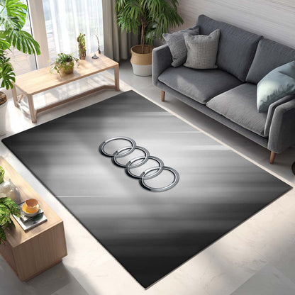 Audi Grey Background Teppich - Teppich mit Automotiv-Motiv