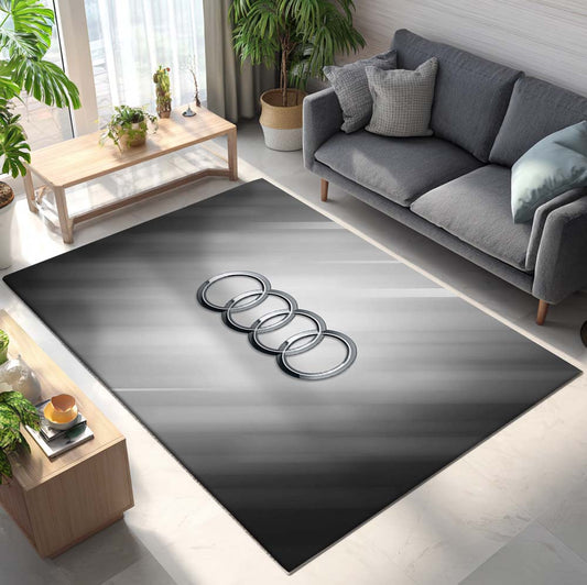 Audi Grey Background Teppich - Teppich mit Automotiv-Motiv