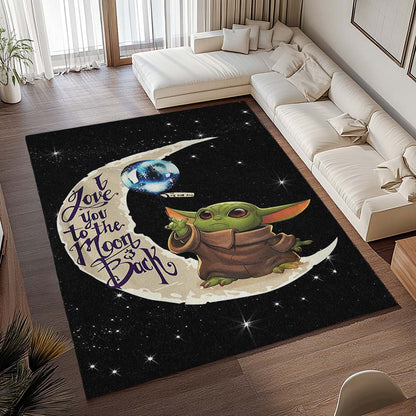 Baby Yoda Ich liebe dich bis zum Mond und zurück Teppich - TOK 2