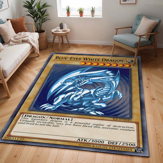 Blauäugiger Weißer Drache Teppich - TOK