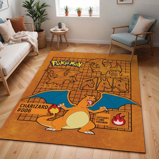 Glurak Pokémon  - Charizard Pokemon 12 Teppich - TOK