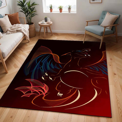 Glurak Pokémon Kunst - Charizard Pokemon Art Teppich - TOK
