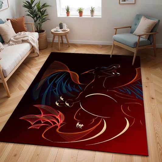Glurak Pokémon Kunst - Charizard Pokemon Art Teppich - TOK