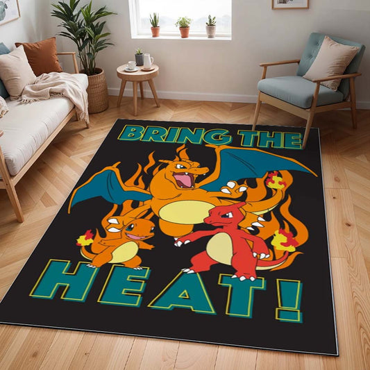 Glumanda Glutexo Glurak Feuer-Pokémon  - Charmander Charmeleon Charizard Fire Pokemon 5 Teppich - TOK