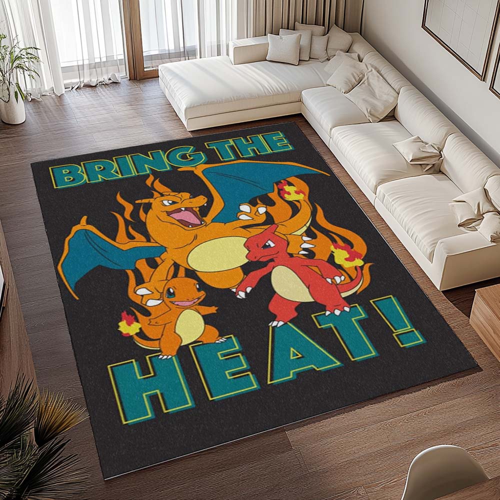 Glumanda Glutexo Glurak Feuer-Pokémon  - Charmander Charmeleon Charizard Fire Pokemon 5 Teppich - TOK 2
