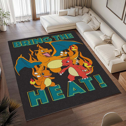 Glumanda Glutexo Glurak Feuer-Pokémon  - Charmander Charmeleon Charizard Fire Pokemon 5 Teppich - TOK 2