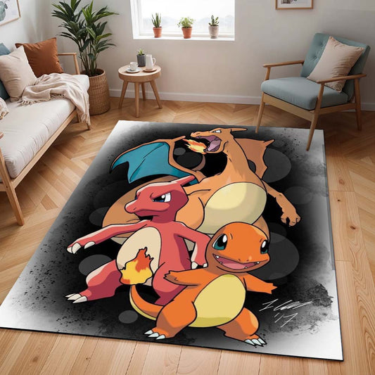 Glumanda Glutexo Glurak Pokémon  - Charmander Charmeleon Charizard Pokemon 2 Teppich - TOK