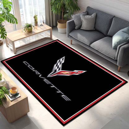 Corvette Sport Racing Car Teppich - Teppich mit Automotiv-Motiv