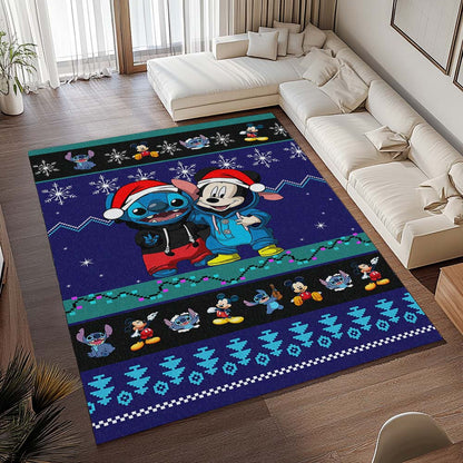 Disney Stitch und Micky glücklich zu Halloween Teppich - TOK 2