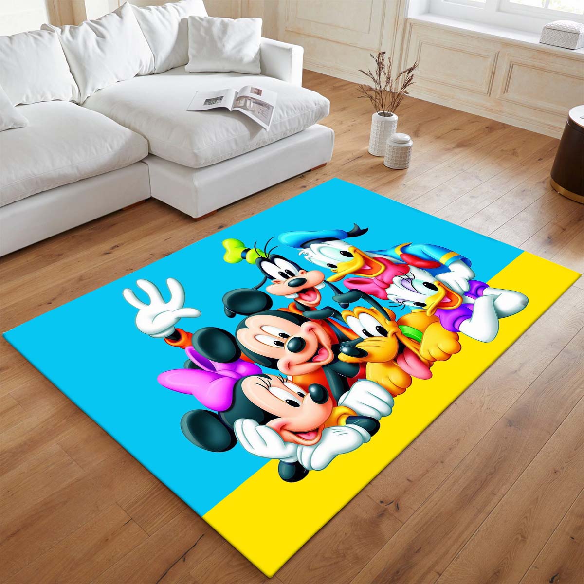 Donald Duck, Daisy Duck, Micky Maus, Goofy und Pluto – Cartoon Teppich - TOK 2
